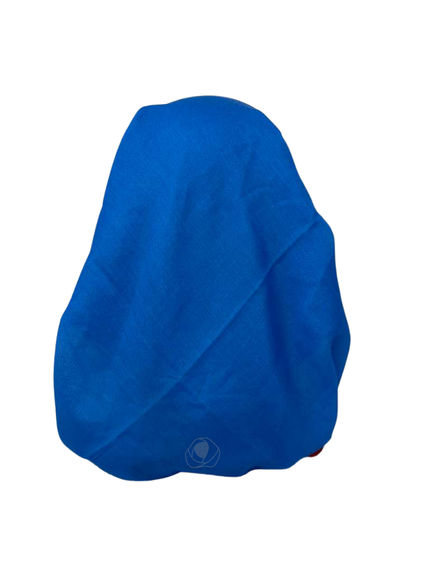 It's Younique OB-SOL-BLRD Blue and Red Border Pre-Tied Open Back Bandanna with Velvet Grip Myselflingerie.com