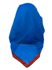 It's Younique OB-SOL-BLRD Blue and Red Border Pre-Tied Open Back Bandanna with Velvet Grip Myselflingerie.com