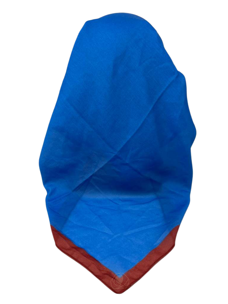 It's Younique OB-SOL-BLRD Blue and Red Border Pre-Tied Open Back Bandanna with Velvet Grip Myselflingerie.com
