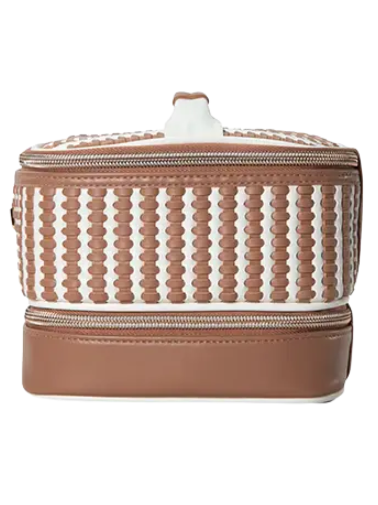 Stephanie Johnson MRA-MCH-JEN Marbella Mocha Jenny Train Case Toiletry Bag Myselflingerie.com