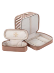 Stephanie Johnson MRA-MCH-JEN Marbella Mocha Jenny Train Case Toiletry Bag Myselflingerie.com