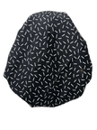 It's Younique PP-SPR-BKWT Black and White Print Pre-Tied Bandanna with Velvet Grip Myselflingerie.com 