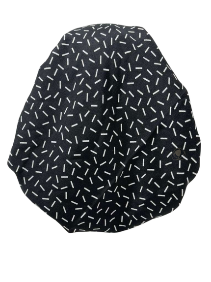 It's Younique PP-SPR-BKWT Black and White Print Pre-Tied Bandanna with Velvet Grip Myselflingerie.com 