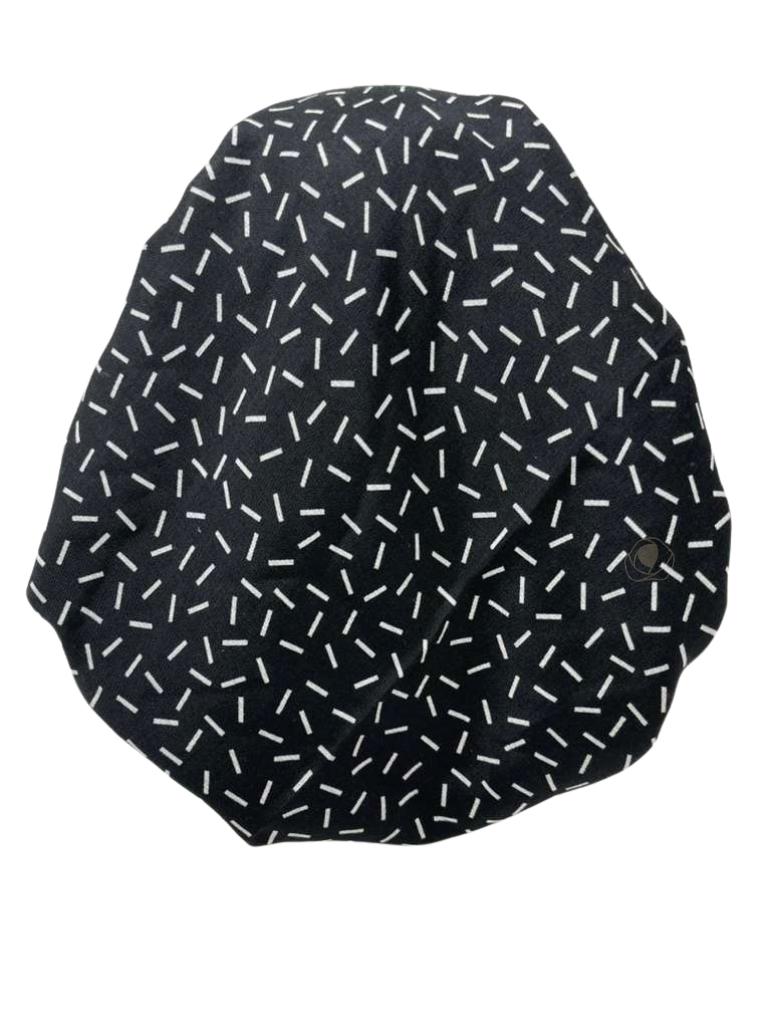 It's Younique PP-SPR-BKWT Black and White Print Pre-Tied Bandanna with Velvet Grip Myselflingerie.com 