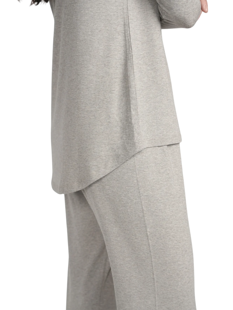 altimge3 for Ellwi Grey/Banana Trim Cotton Pajamas Set Myselflingerie.com
