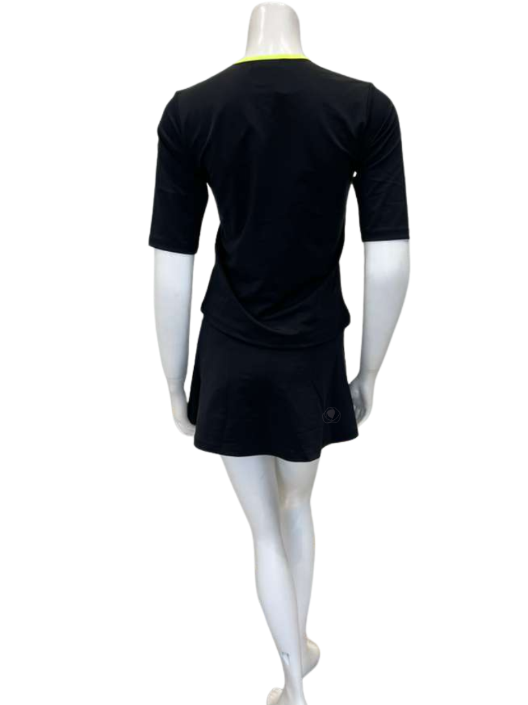 Child Play 12-965+12-967 Black Just Keep Swimming Multi Swim T-Shirt & Skirt Set Myselflingerie.com