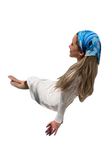 Scarf Bar Inspired Blue Capri Bandana Scarf Myselflingerie.com