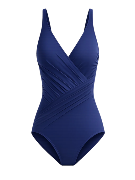 Gottex Navy Lattice Square Neck Swimsuit Myselflingerie.com