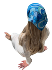 Scarf Bar Inspired Blue Capri Bandana Scarf Myselflingerie.com