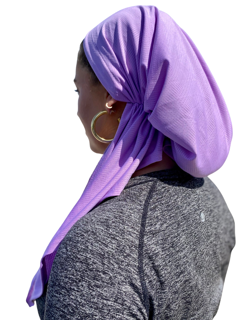 Scarf Bar SB Lilac Dri Fit Pre-Tied Bandanna with Velvet Non Slip Grip Myselflingerie.com