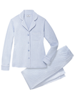 Petite Plume PWPJPGE Periwinkle Geo Lightweight Pima Cotton PJ's Set Myselflingerie.com