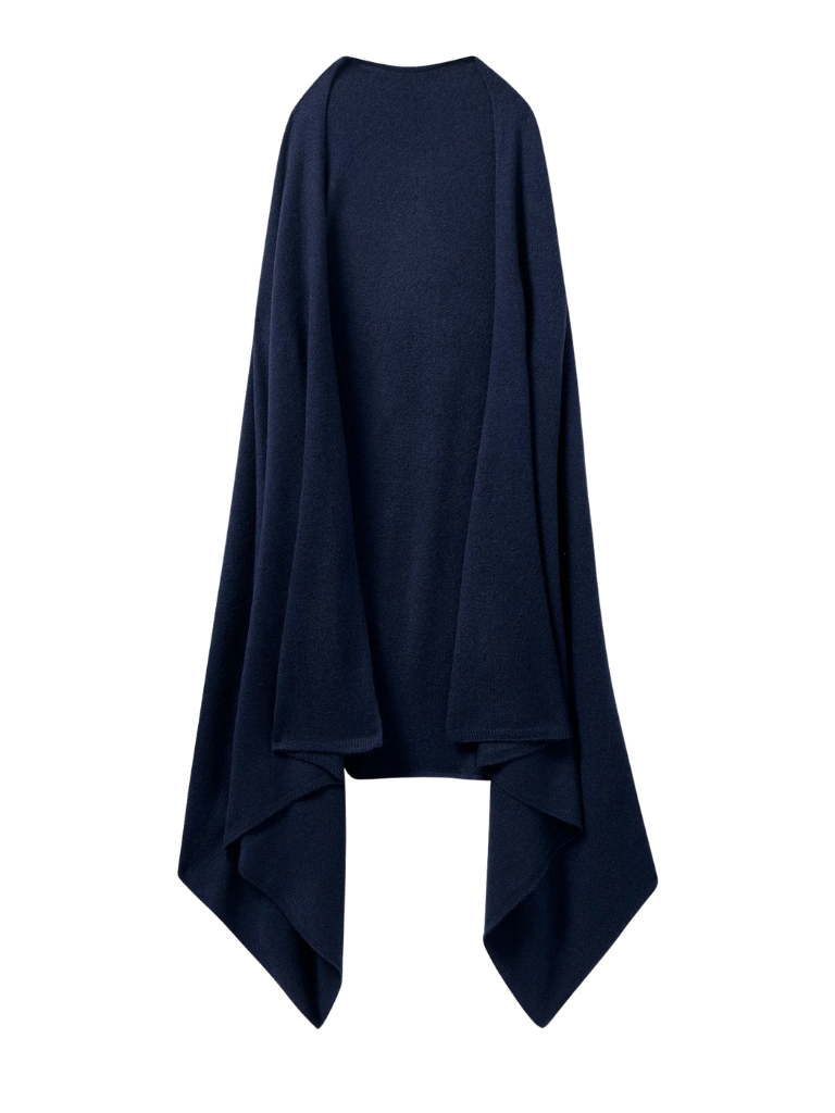 Petite Plume CAWN Navy Cashmere Wrap Myselflingerie.com