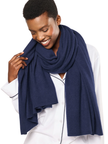 Petite Plume CAWN Navy Cashmere Wrap Myselflingerie.com