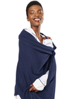 Petite Plume CAWN Navy Cashmere Wrap Myselflingerie.com