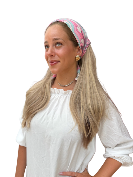 Scarf Bar Inspired Pastel Swirl Bandana Scarf Myselflingerie.com