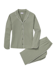 Petite Plume PWPIPJSGE Sage Margaux Pima Cotton PJ's Set Myselflingerie.com