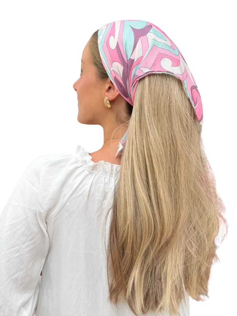 Scarf Bar Inspired Pastel Swirl Bandana Scarf Myselflingerie.com