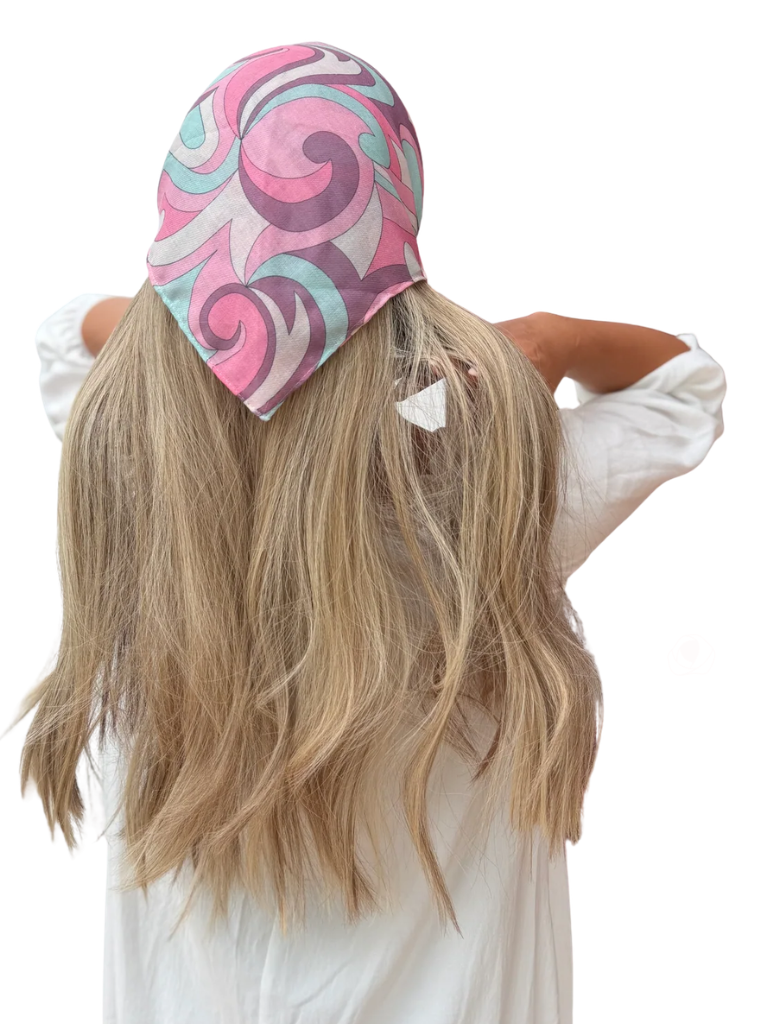 Scarf Bar Inspired Pastel Swirl Bandana Scarf Myselflingerie.com