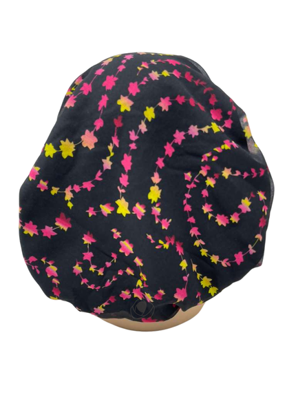 Ahead P2809 Black Twilight Bloom Classic Fit Pre-Tied Bandanna Myselflingerie.com