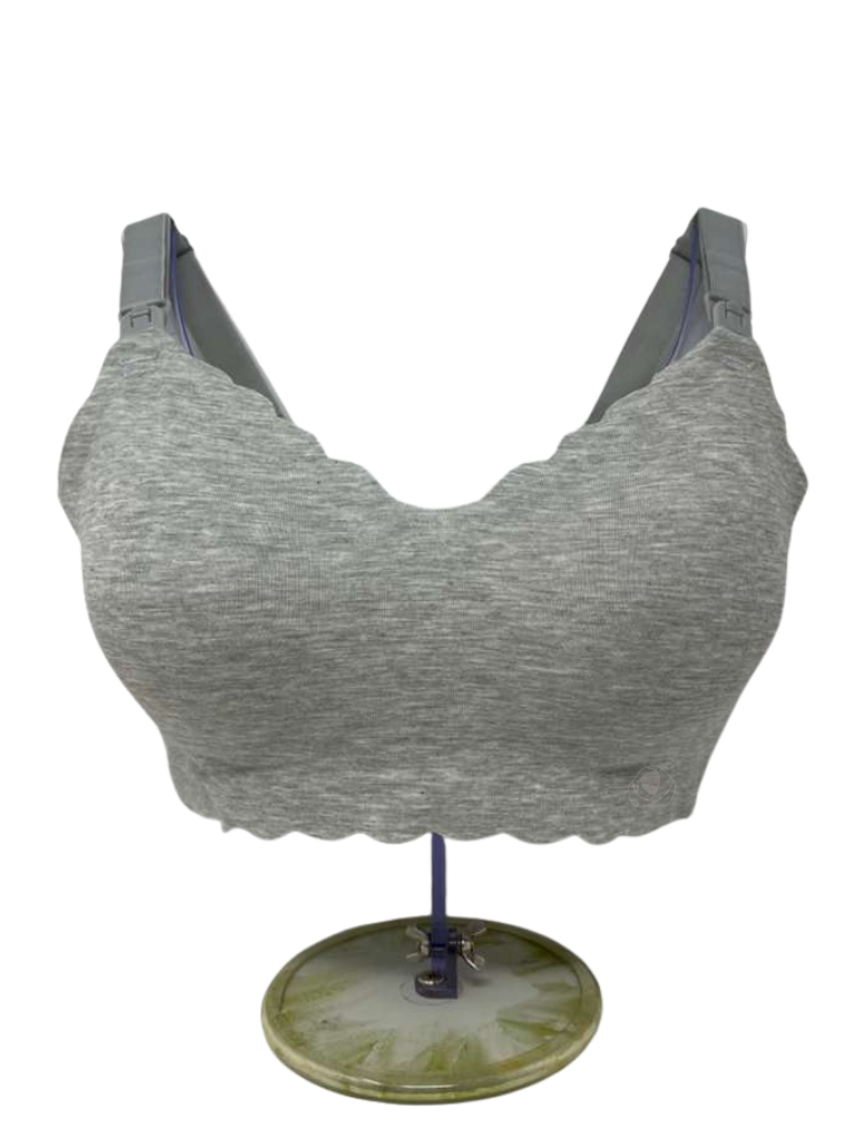 NinetoFive MNURS Grey Modal Wire Free Nursing Bra Myselflingerie.com