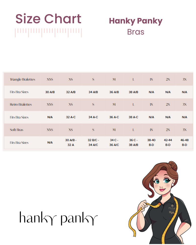 Bralettes & Panties Size Guide