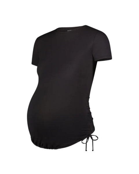 Flamingo 25FLMATTEE Black Crew Neck Short Sleeve Maternity Rash Guard Myselflingerie.com