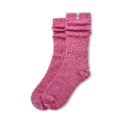 UGG 1119874 Chroma Pink/Putty/Wild Grape Rib Knit Slouchy Crew Socks 3 Pack Gift Set Myselflingerie.com