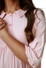 Rojo London Milly Pink Collared High Waisted Modal Nightgown Myselflingerie.com