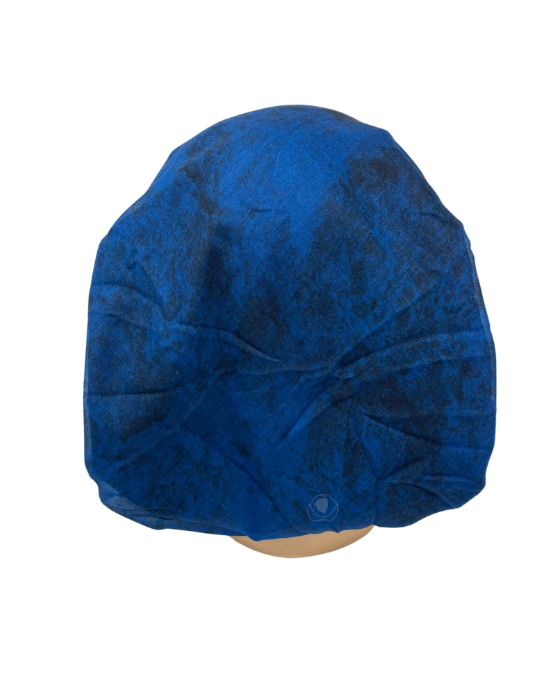 Ahead Cobalt Blue Solid Texture Print Classic Fit Pre-Tied Bandanna
