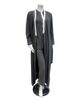 Velvet Grey with Double Piping Modal Wrap Morning Robe