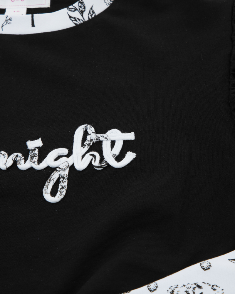 Miss Mini Good Night Black Modal Teen Nightgown