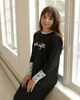 Miss Mini Good Night Black Modal Teen Nightgown