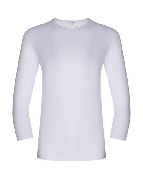 Gemsli White 3/4 Sleeve Organic Cotton Shell