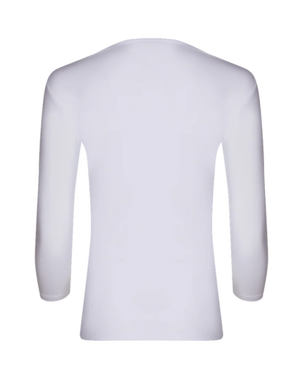 SHC332 White 3/4 Sleeve Organic Cotton Shell