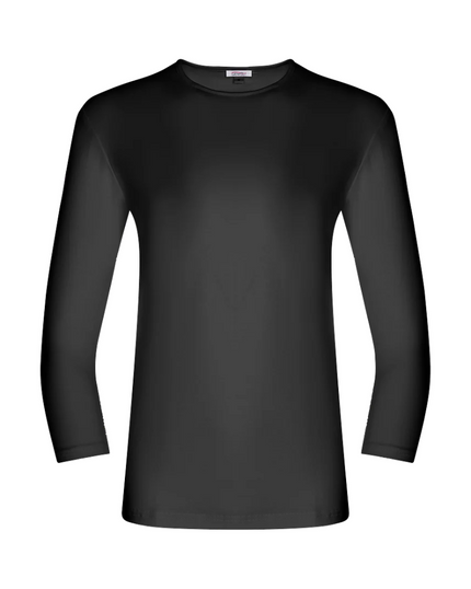 Gemsli Black 3/4 Sleeve Organic Cotton Shell