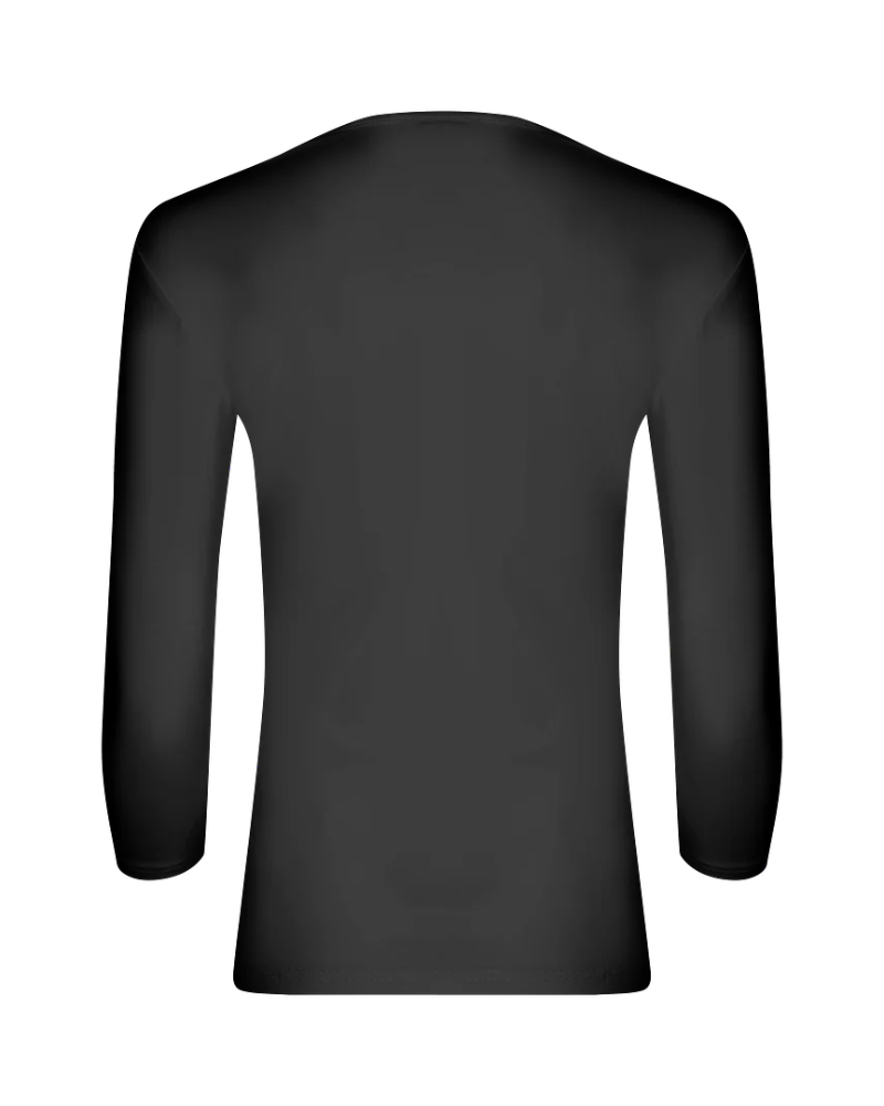 Gemsli Black 3/4 Sleeve Organic Cotton Shell