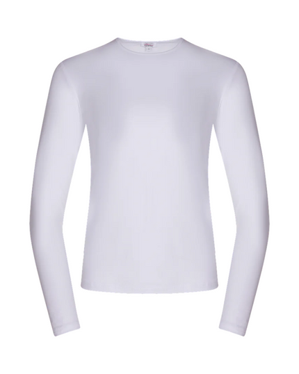 Gemsli White Long Sleeve Organic Cotton Shell