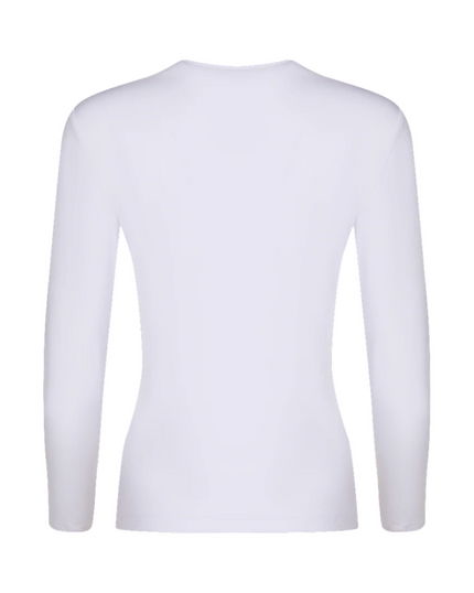 Gemsli White Long Sleeve Organic Cotton Shell