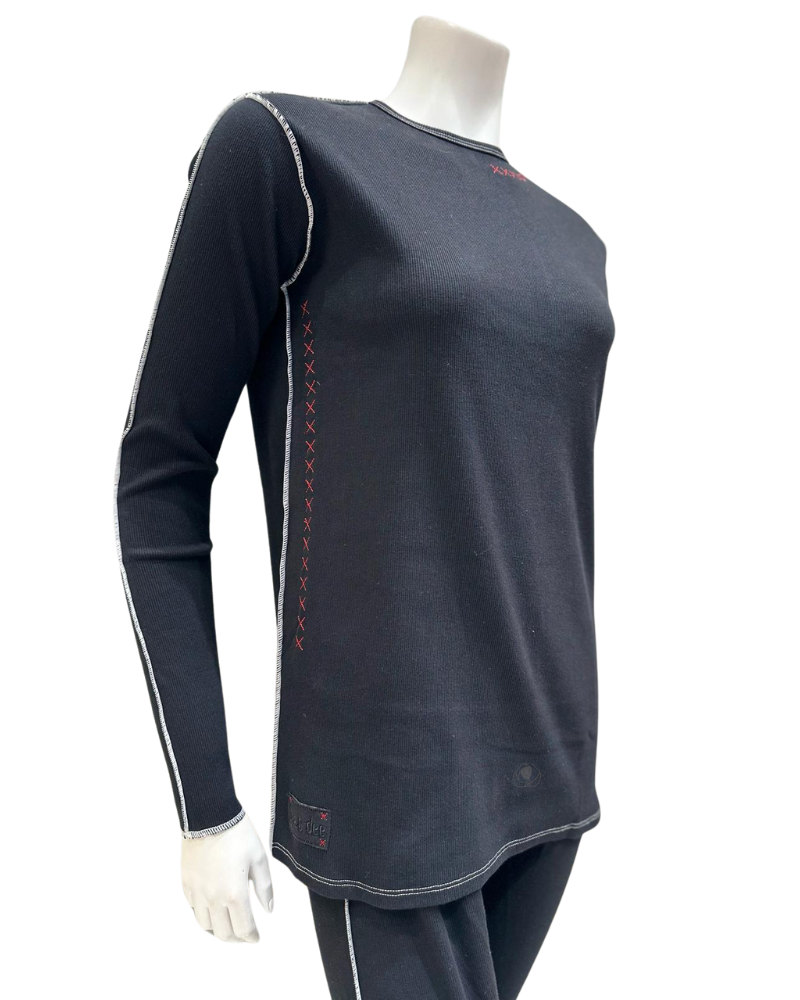 Bee and Dee Ebony Stitched Ribbed Modal Teen's Pajamas Set