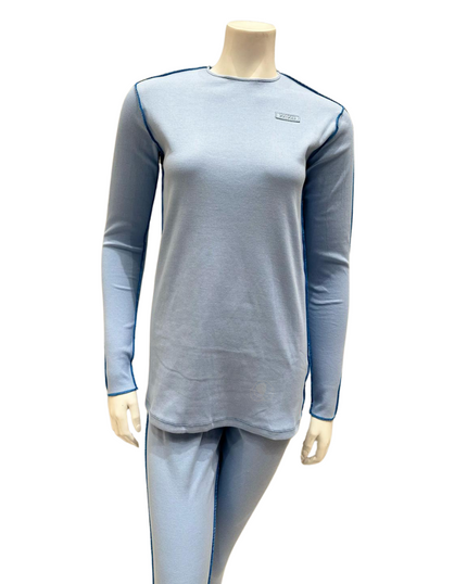 Bee and Dee Coastal Blue Ribbed Modal Teen's Pajamas Set