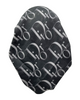 HS602A/E Black/Grey Dior Two Tone Adjustable Pre-Tied Bandanna with Velvet Grip