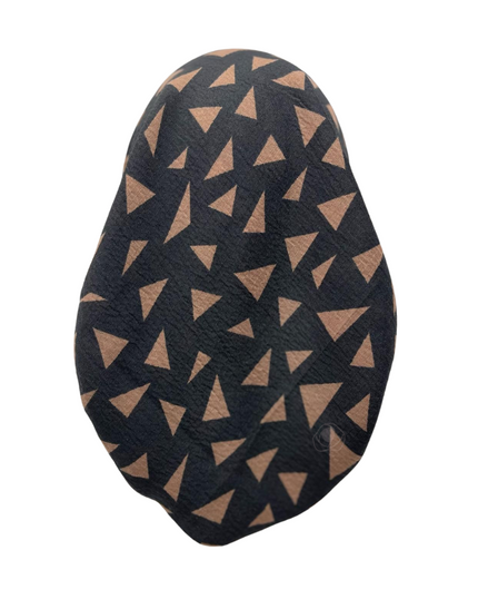Revaz Black/Tan Triangles Adjustable Pre-Tied Bandanna with Velvet Grip