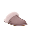 UGG Scuffette II Sugarplum Suede Slipper with Fur Trim