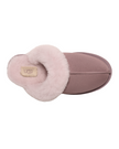 UGG Scuffette II Sugarplum Suede Slipper with Fur Trim