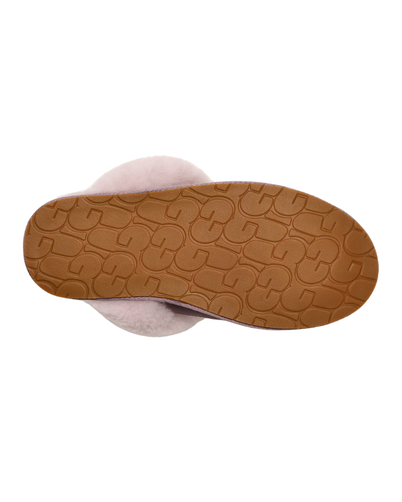 UGG Scuffette II Sugarplum Suede Slipper with Fur Trim