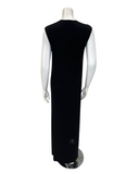 Sparrow Black Ribbed Sleeveless 57" Maxi Shell Dress