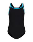 Flamingo Black/Aqua Black Teen Bathing Suit Removable Cups