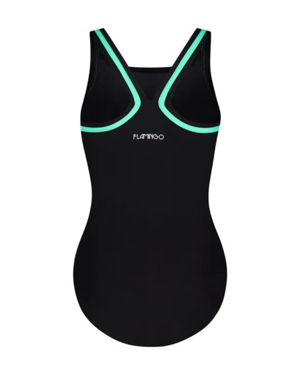 Flamingo Black/Jade Black Teen Bathing Suit Removable Cups