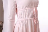 Rojo London Stella Soft Pink Waist Tie Modal Pajamas Set Myselflingerie.com