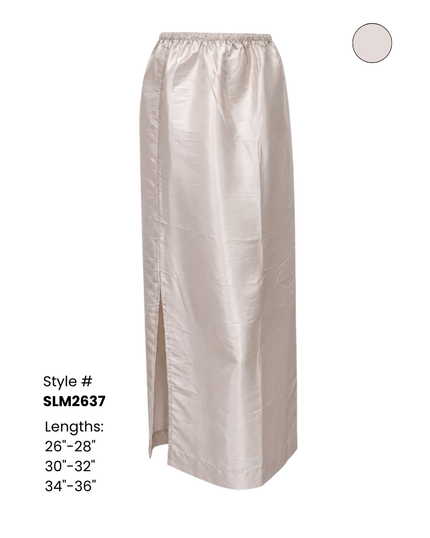 SLM2637 Cream Adjustable Taffetta Half Slip